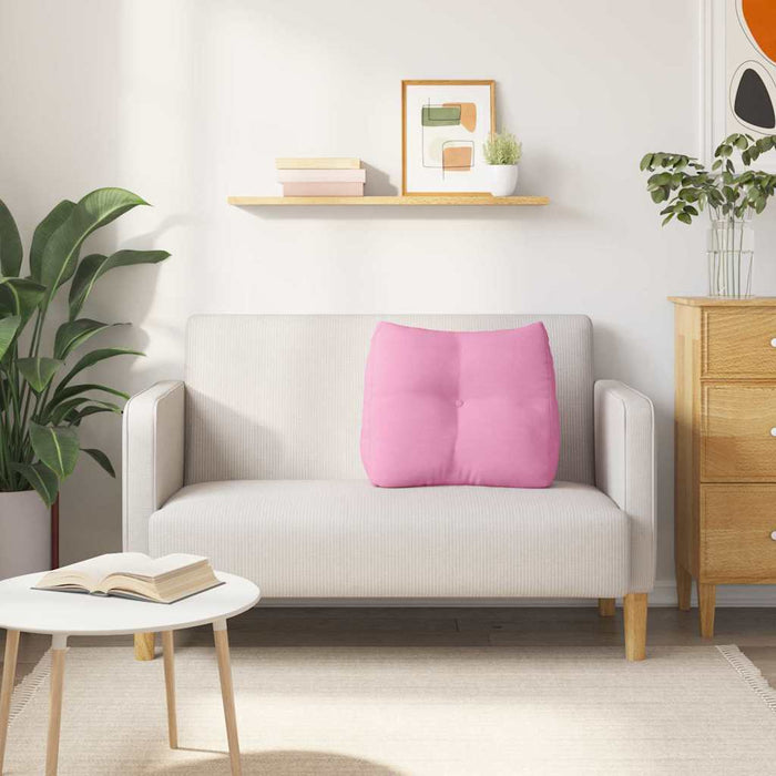 Cuscino per Schiena Rosa 60 x 24 x 50 cm Tessuto 42014398