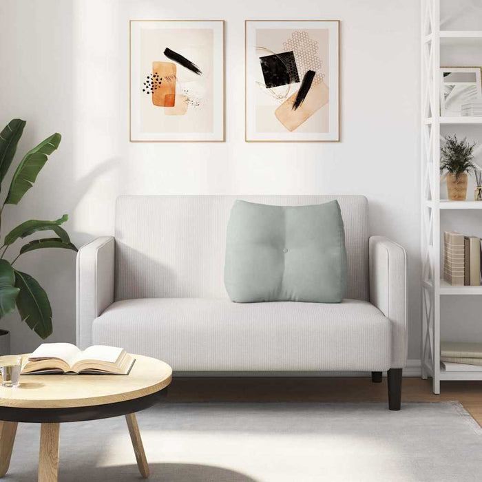 Cuscino per Schiena Grigio chiaro 60 x 24 x 50 cm Velluto 42014400