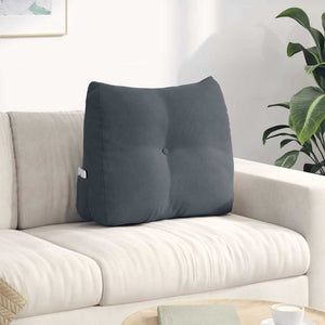 Cuscino per Schiena Grigio scuro 60 x 24 x 50 cm Velluto 42014401