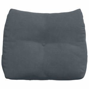 Cuscino per Schiena Grigio scuro 60 x 24 x 50 cm Velluto 42014401