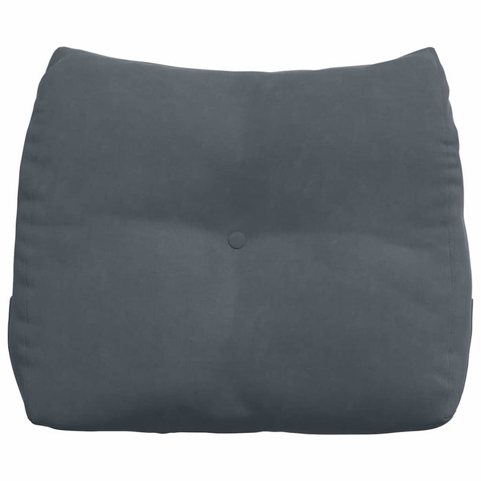 Cuscino per Schiena Grigio scuro 60 x 24 x 50 cm Velluto 42014401