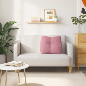 Cuscino per Schiena Rosa 60 x 24 x 50 cm Velluto 42014404