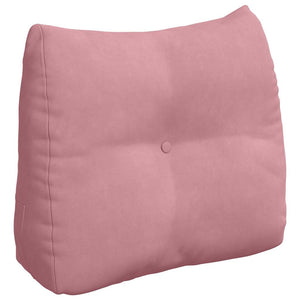 Cuscino per Schiena Rosa 60 x 24 x 50 cm Velluto 42014404