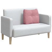 Cuscino per Schiena Rosa 60 x 24 x 50 cm Velluto 42014404