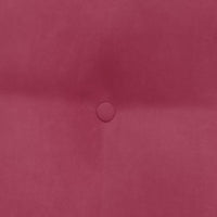 Cuscino per Schiena Rosso Vino 60 x 24 x 50 cm Velluto 42014405