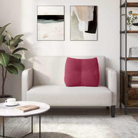 Cuscino per Schiena Rosso Vino 60 x 24 x 50 cm Velluto 42014405