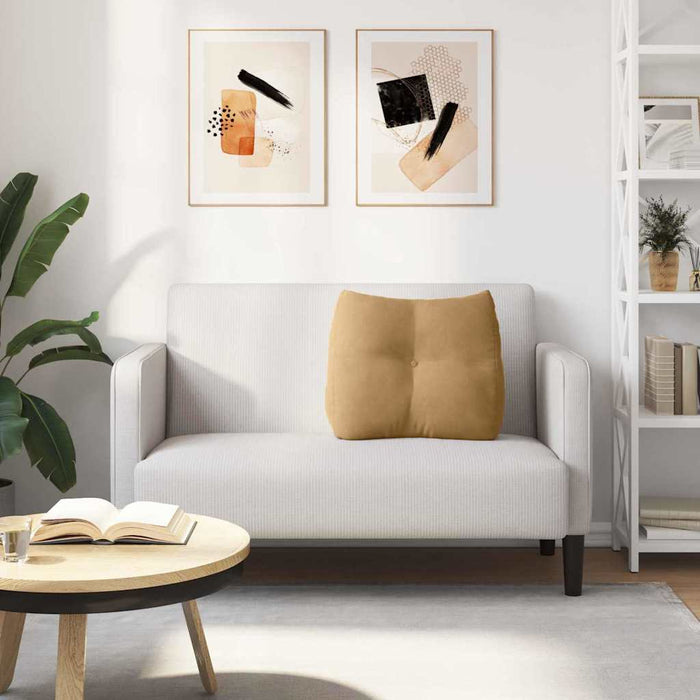 Cuscino per Schiena Marrone 60 x 24 x 50 cm Velluto 42014408