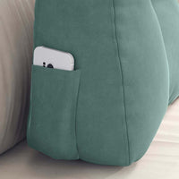 Cuscino per Schiena Verde Mare 60 x 24 x 50 cm Velluto 42014410