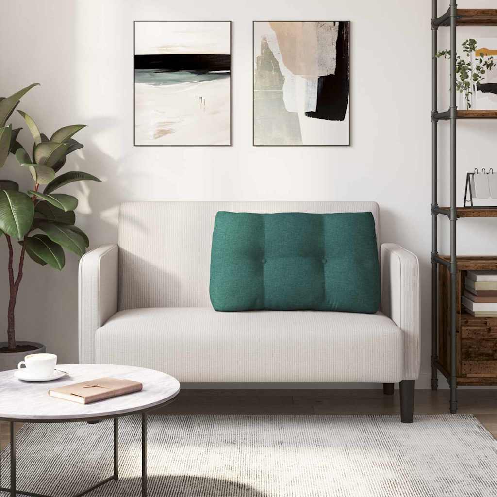 Cuscino per Schiena Verde Scuro 80 x 24 x 50 cm Tessuto 42014417