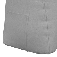 Cuscino per Schiena Grigio Nuvola 80 x 24 x 50 cm Tessuto 42014425