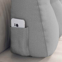 Cuscino per Schiena Grigio Nuvola 80 x 24 x 50 cm Tessuto 42014425