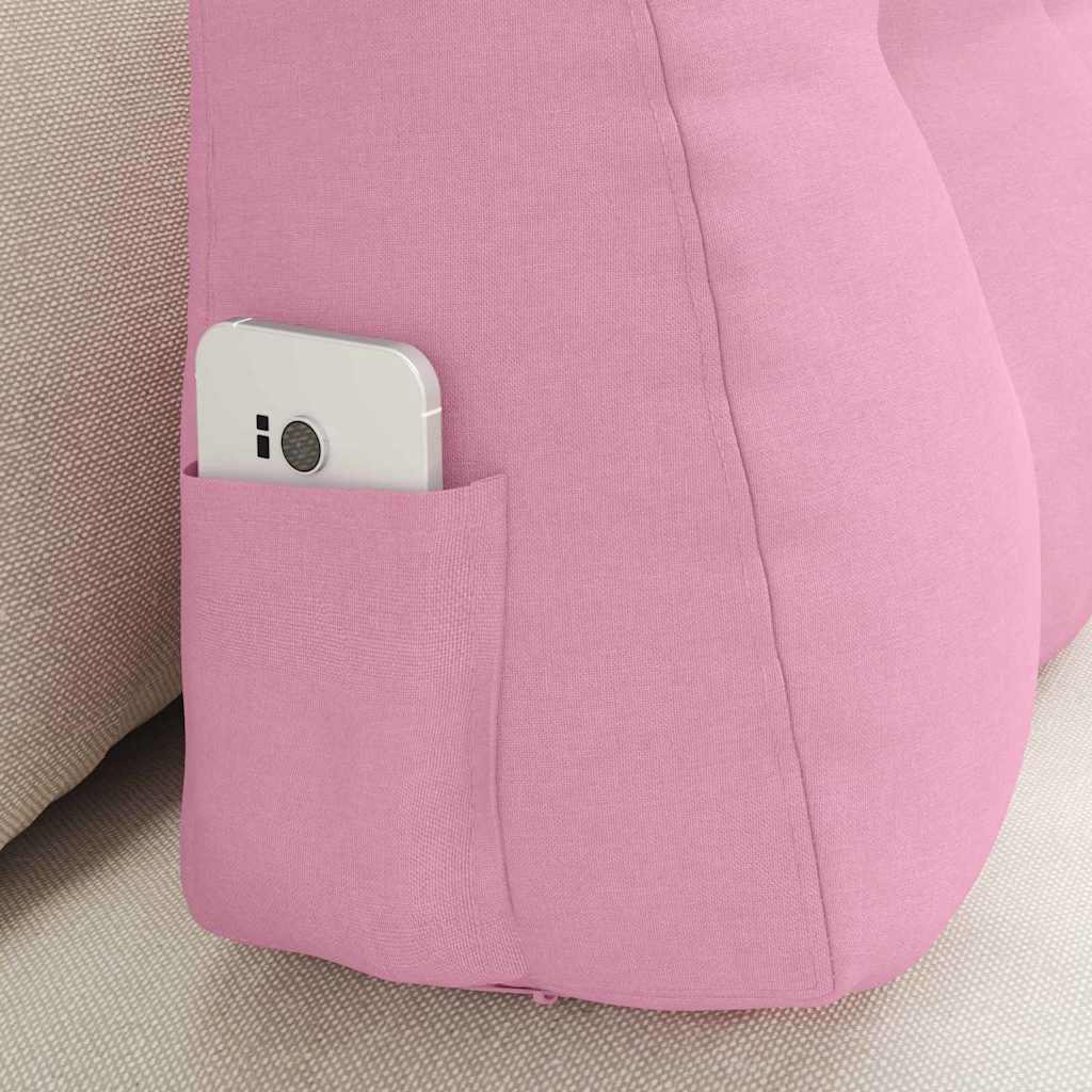 Cuscino per Schiena Rosa 80 x 24 x 50 cm Tessuto 42014427