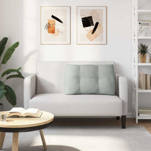 Cuscino per Schiena Grigio chiaro 80 x 24 x 50 cm Velluto 42014429