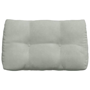 Cuscino per Schiena Grigio chiaro 80 x 24 x 50 cm Velluto 42014429