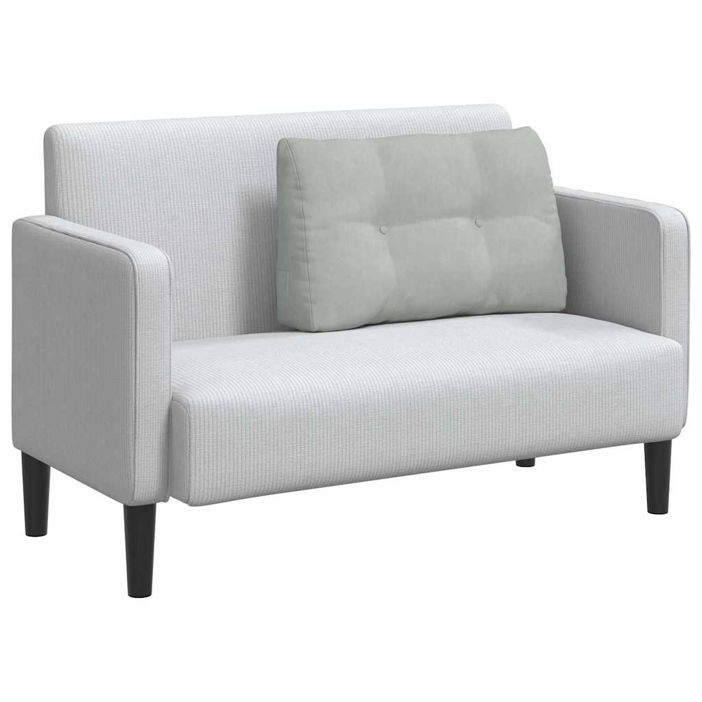 Cuscino per Schiena Grigio chiaro 80 x 24 x 50 cm Velluto 42014429