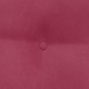 Cuscino per Schiena Rosso Vino 80 x 24 x 50 cm Velluto 42014434