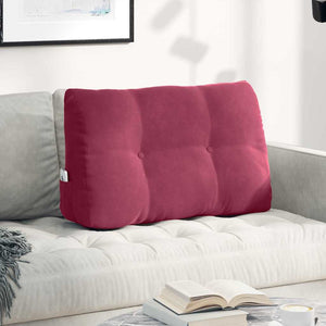 Cuscino per Schiena Rosso Vino 80 x 24 x 50 cm Velluto 42014434