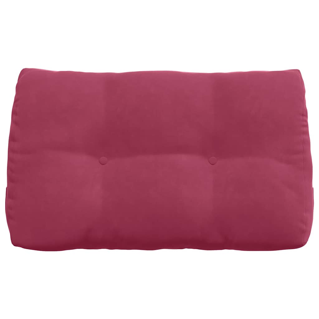 Cuscino per Schiena Rosso Vino 80 x 24 x 50 cm Velluto 42014434