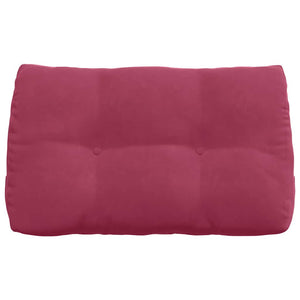 Cuscino per Schiena Rosso Vino 80 x 24 x 50 cm Velluto 42014434