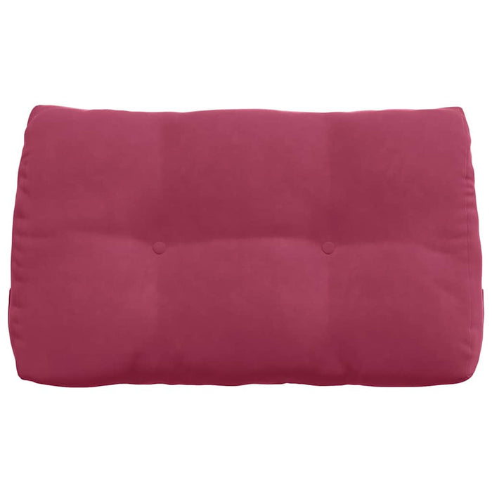 Cuscino per Schiena Rosso Vino 80 x 24 x 50 cm Velluto 42014434