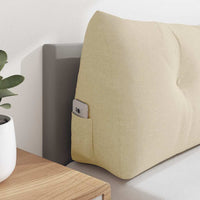 Cuscino per Schiena Crema 100 x 24 x 50 cm Tessuto 42014448