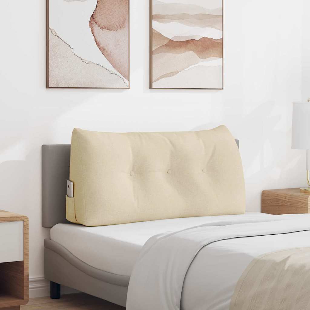 Cuscino per Schiena Crema 100 x 24 x 50 cm Tessuto 42014448