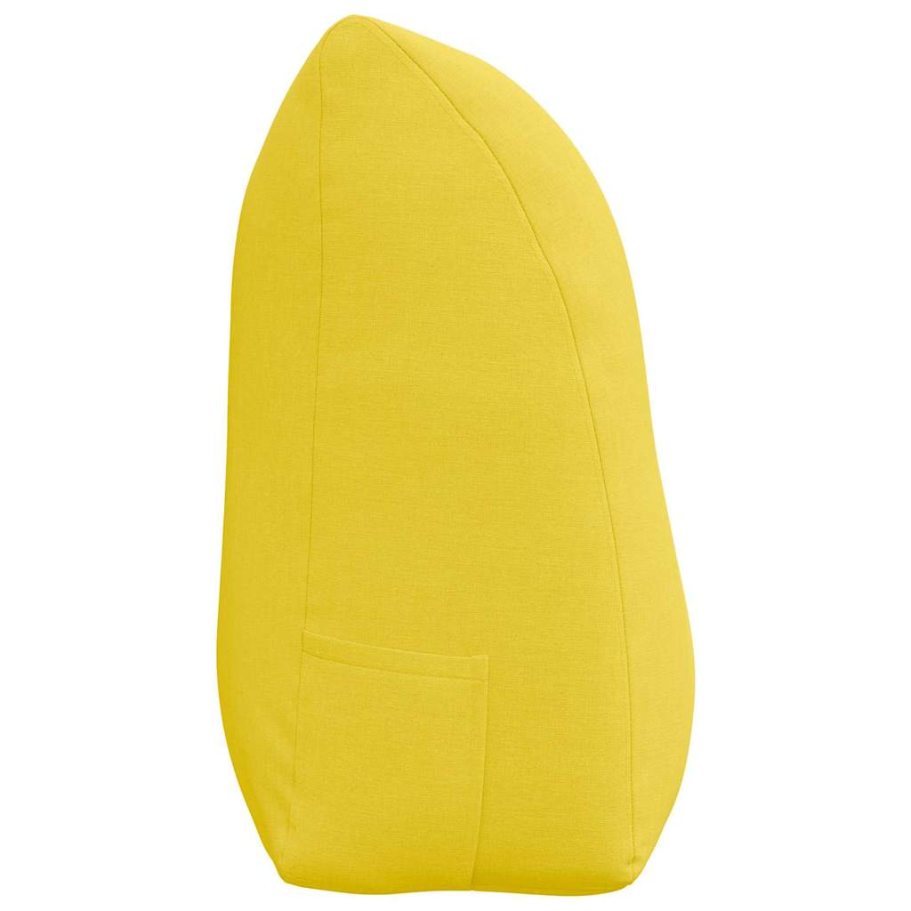 Cuscino per Schiena Giallo Chiaro 100 x 24 x 50 cm Tessuto 42014450