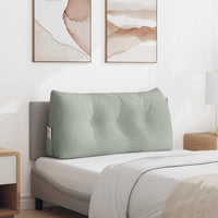 Cuscino per Schiena Grigio chiaro 100 x 24 x 50 cm Velluto 42014458