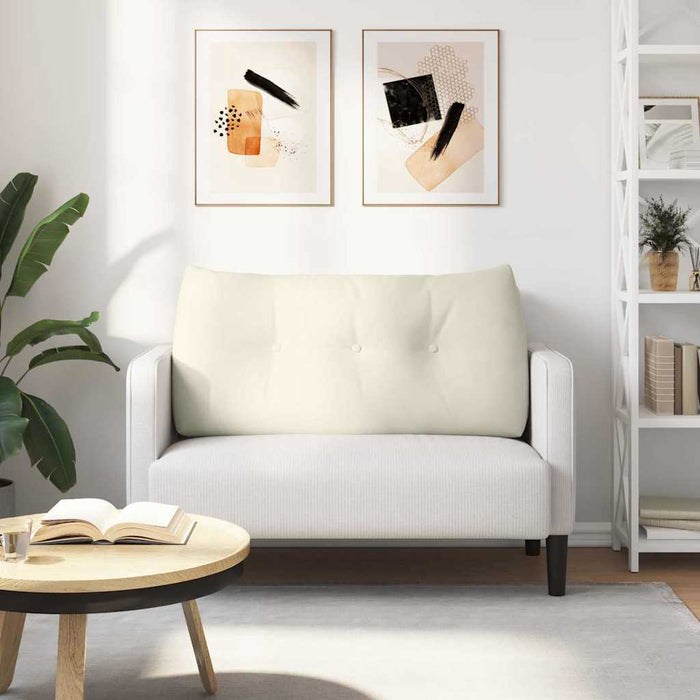 Cuscino per Schiena Crema 100 x 24 x 50 cm Velluto 42014467