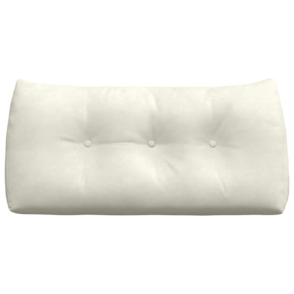 Cuscino per Schiena Crema 100 x 24 x 50 cm Velluto 42014467