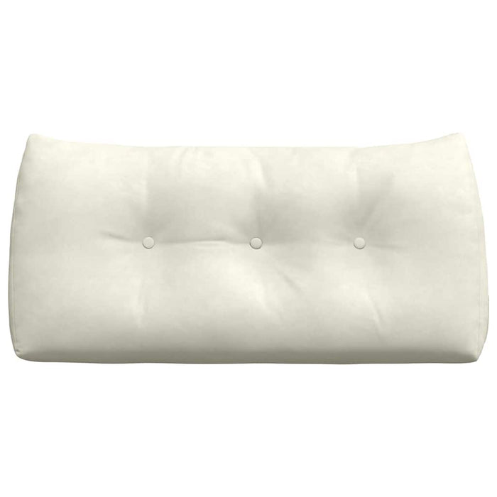 Cuscino per Schiena Crema 100 x 24 x 50 cm Velluto 42014467
