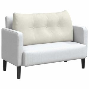 Cuscino per Schiena Crema 100 x 24 x 50 cm Velluto 42014467