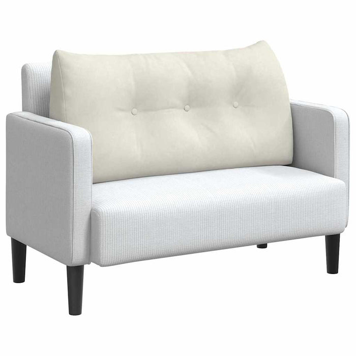 Cuscino per Schiena Crema 100 x 24 x 50 cm Velluto 42014467