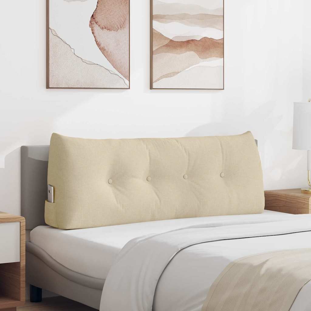 Cuscino per Schiena Crema 120 x 24 x 50 cm Tessuto 42014477