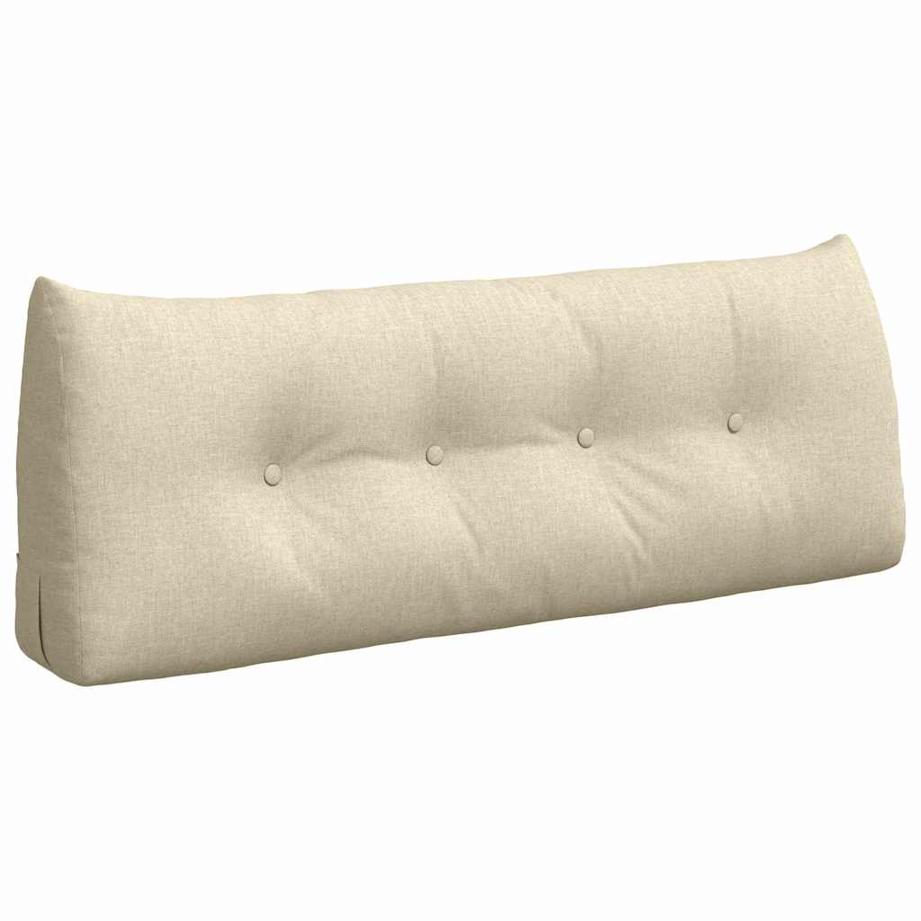 Cuscino per Schiena Crema 120 x 24 x 50 cm Tessuto 42014477