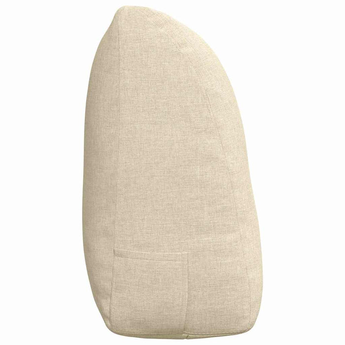 Cuscino per Schiena Crema 120 x 24 x 50 cm Tessuto 42014477