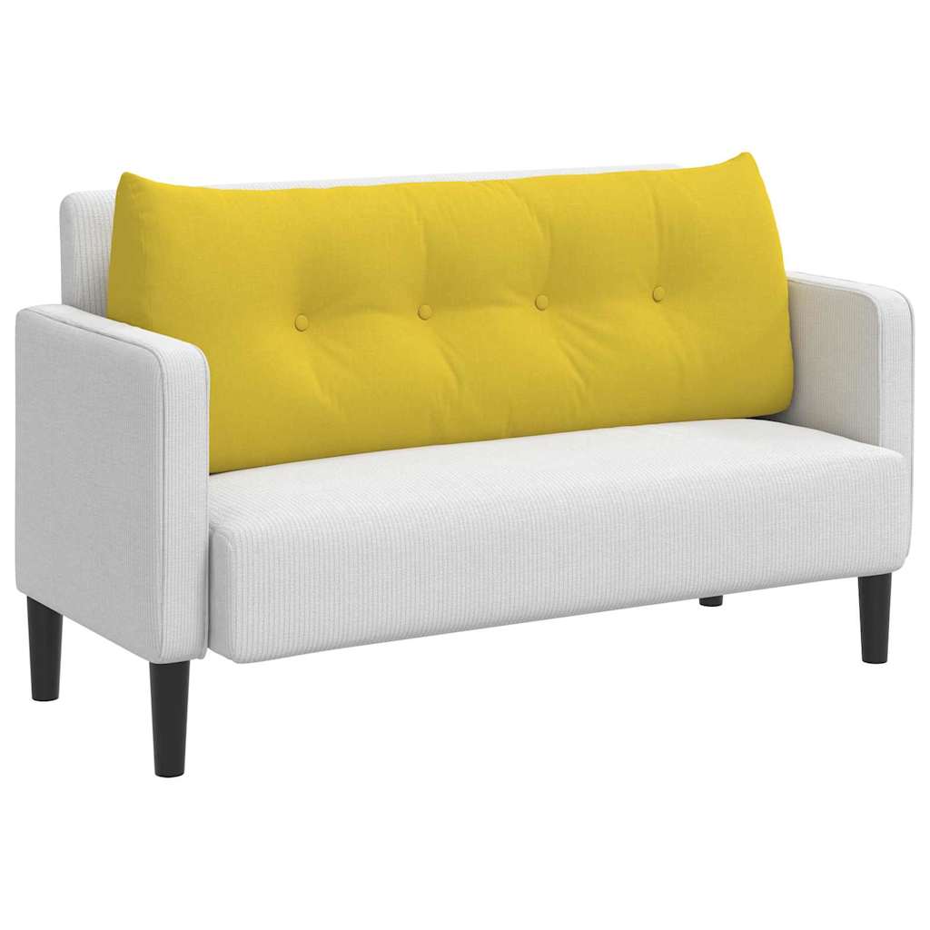 Cuscino per Schiena Giallo Chiaro 120 x 24 x 50 cm Tessuto 42014479