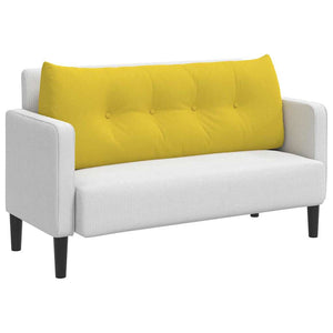 Cuscino per Schiena Giallo Chiaro 120 x 24 x 50 cm Tessuto 42014479