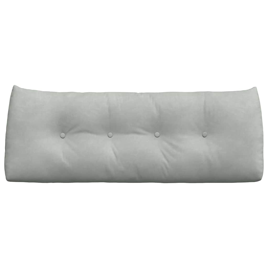 Cuscino per Schiena Grigio chiaro 120 x 24 x 50 cm Velluto 42014487