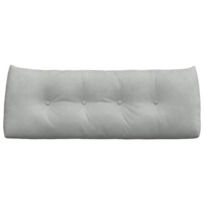 Cuscino per Schiena Grigio chiaro 120 x 24 x 50 cm Velluto 42014487