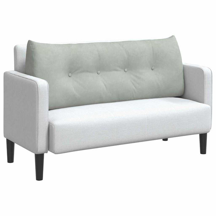 Cuscino per Schiena Grigio chiaro 120 x 24 x 50 cm Velluto 42014487