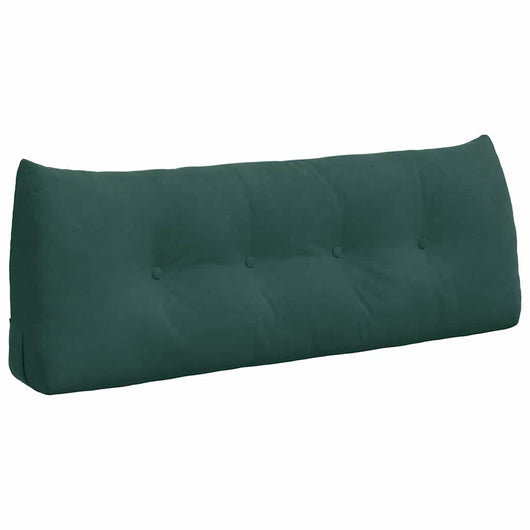 Cuscino per Schiena Verde Scuro 120 x 24 x 50 cm Velluto 42014489