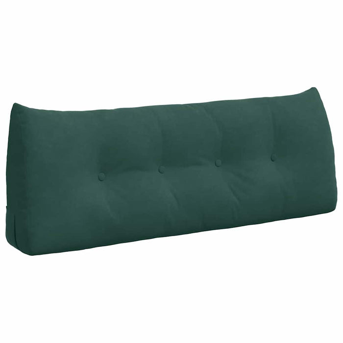 Cuscino per Schiena Verde Scuro 120 x 24 x 50 cm Velluto 42014489