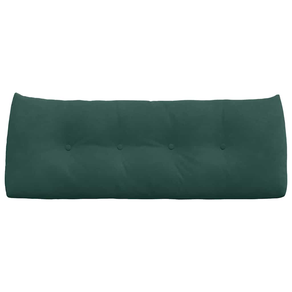 Cuscino per Schiena Verde Scuro 120 x 24 x 50 cm Velluto 42014489