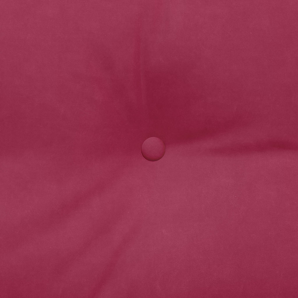 Cuscino per Schiena Rosso Vino 120 x 24 x 50 cm Velluto 42014492