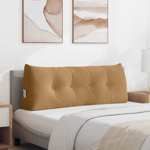 Cuscino per Schiena Marrone 120 x 24 x 50 cm Velluto 42014495