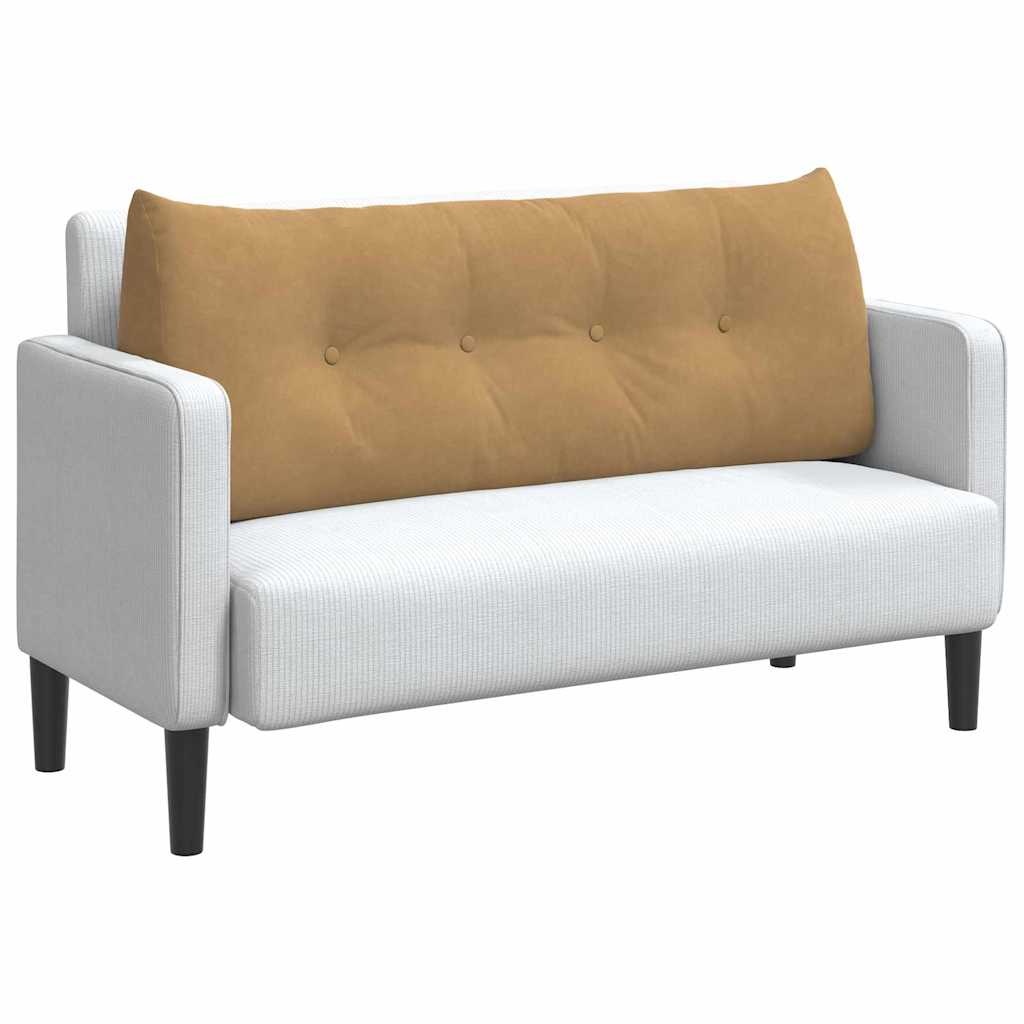 Cuscino per Schiena Marrone 120 x 24 x 50 cm Velluto 42014495