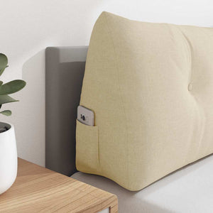 Cuscino per Schiena Crema 140 x 24 x 50 cm Tessuto 42014506