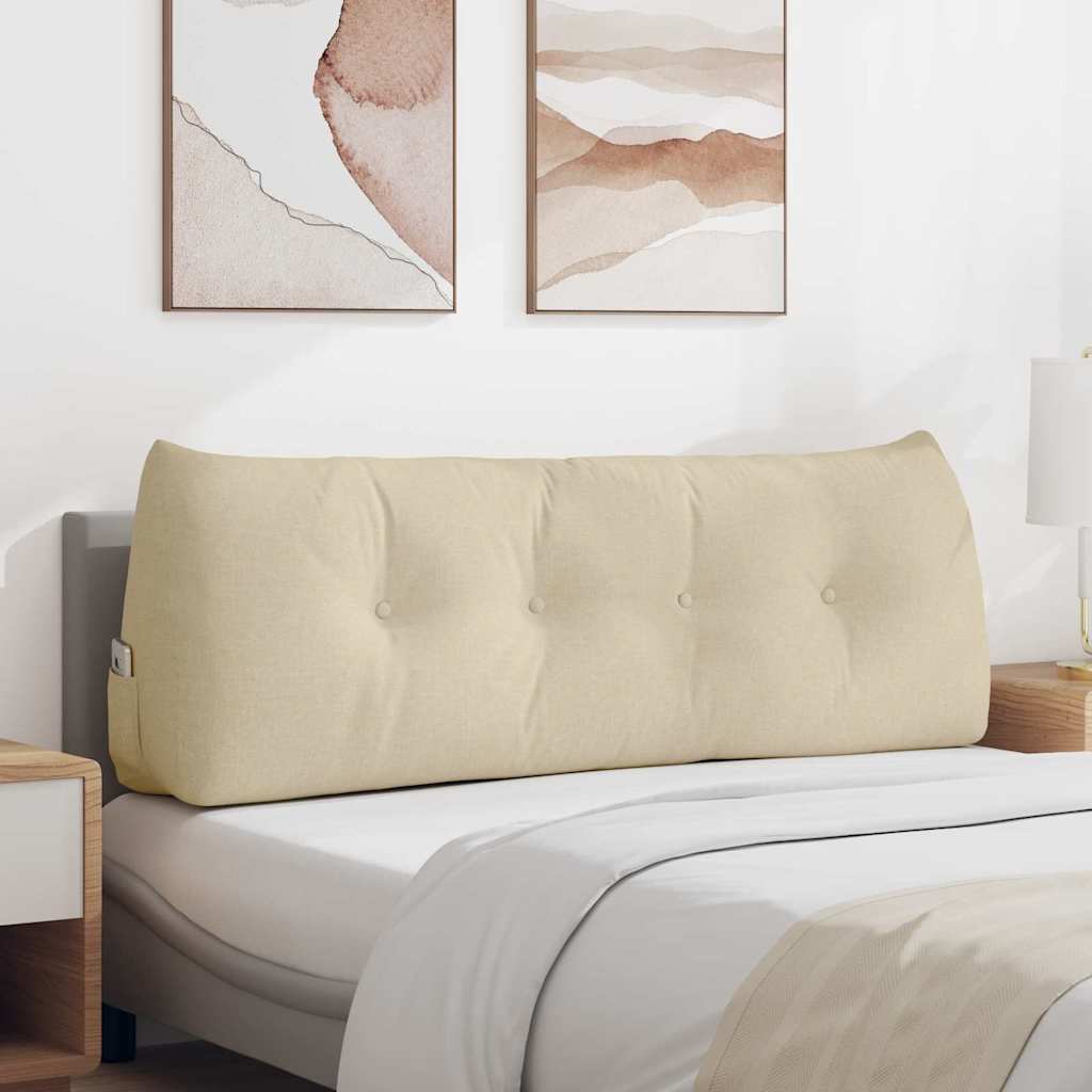 Cuscino per Schiena Crema 140 x 24 x 50 cm Tessuto 42014506