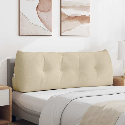 Cuscino per Schiena Crema 140 x 24 x 50 cm Tessuto 42014506